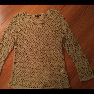Gold crochet top